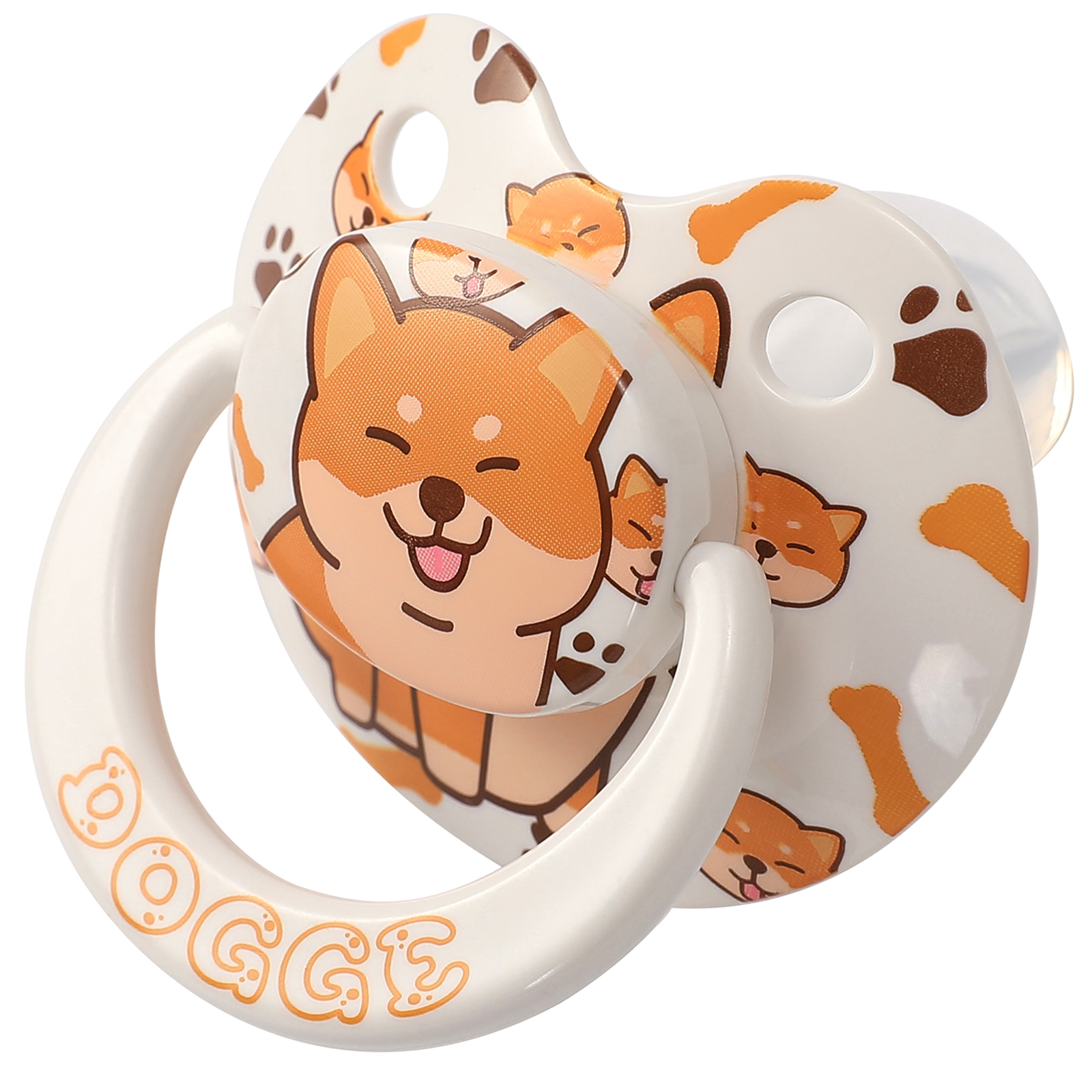 Dogge Somniumnight Adult Sized Pacifier Cute: Large Shield Binky for Anxiety Relief Butterfly Shaped - Puppy Printed Paci with Case - Image 3