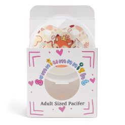 Alternative view of Big Size Adult Pacifier for Anxiety: Cute Paci Large Shield for Sleep - Silicone Binky Autism Toys with Case White