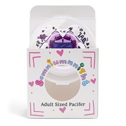 Alternative view of Somniumnight Cute Adult Size Pacifier: Large Shield Paci for Anxiety with Bats Clip - Bad Rock Bunny Big Binky for Autism with Case - Rabbit Soft Silicone Nipple for Sleep