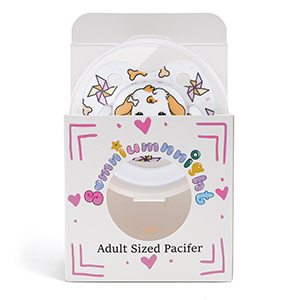 Somniumnight Cute Adult Size Pacifier: Big Shield Paci for Anxiety with Case - Puppy Soft Silicone Large Nipple for Sleep - Binky for Autism - Image 2