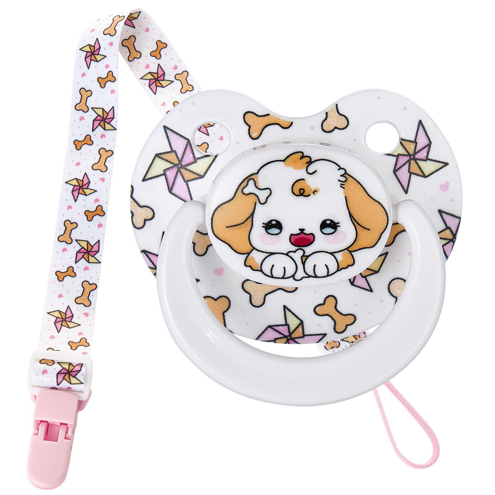 Somniumnight Cute Adult Size Pacifier: Big Shield Paci for Anxiety with Case - Puppy Soft Silicone Large Nipple for Sleep - Binky for Autism