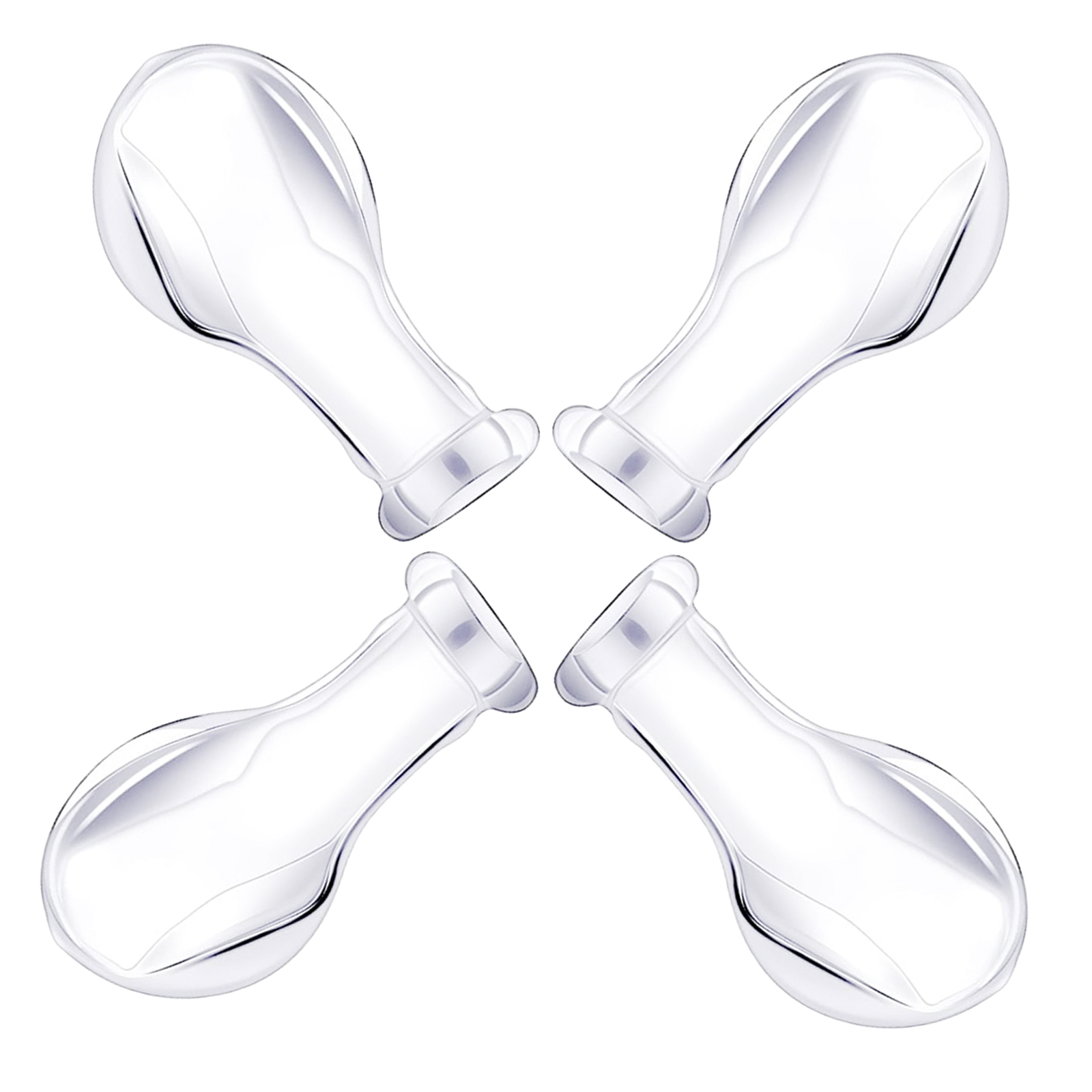 Somniumnight Adult Sized Pacifier Nipples: Replacement Silicone Big Teat - Value Pack 4 Pack Large Size 6