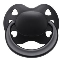 Somniumnight Adult Size Pacifier for Anxiety: Six Heart-Shaped Holes Big Silicone Nipple Binky for Sleep - Large Shield Stress Relief Products Paci